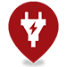 Electrical Emergency map pin.