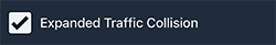 Notification checkbox for Expanded Traffic Collision.