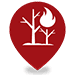 Vegetation Fire map pin.